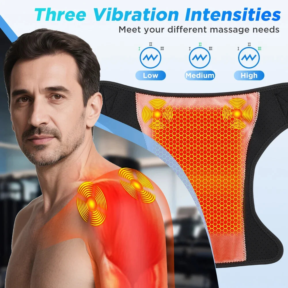 AFDEAL App Controlled Heated Shoulder Wrap With Vibration Massage