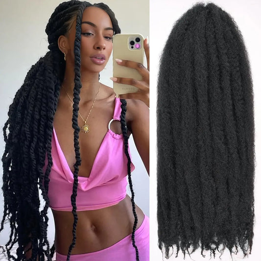 Afro Kinky Curly Marley Twist Crochet Braiding Hair Extensions