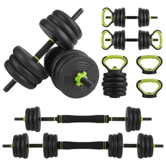88LB Adjustable Weight Set 4In1 Free Weights for Home Gym: Versatile Dumbbells Barbells Kettlebells Push Up Stand for Women and