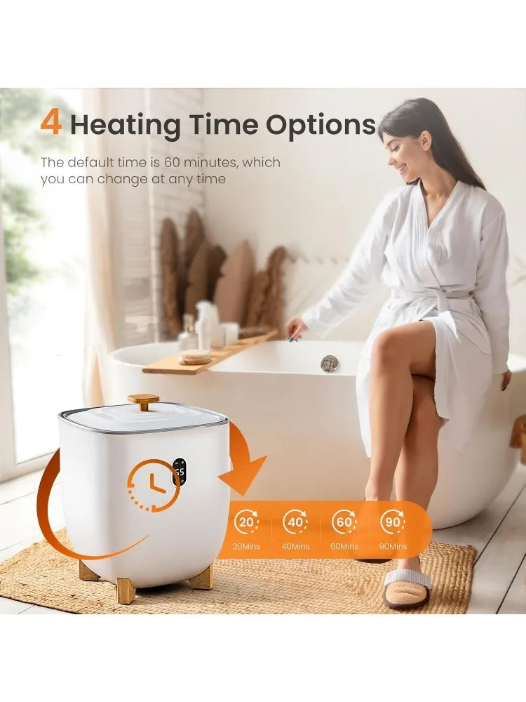 25L Towel Warmer,Large Towel Warmers for Bathroom,Hot Towel Warmers Bucket with 2 Heating Modes,Auto Shut-Off,LCD Screen