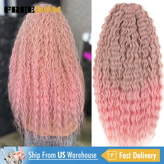 FREEDOM Ariel Synthetic Twist Crochet Curly Hair Braiding Extensions