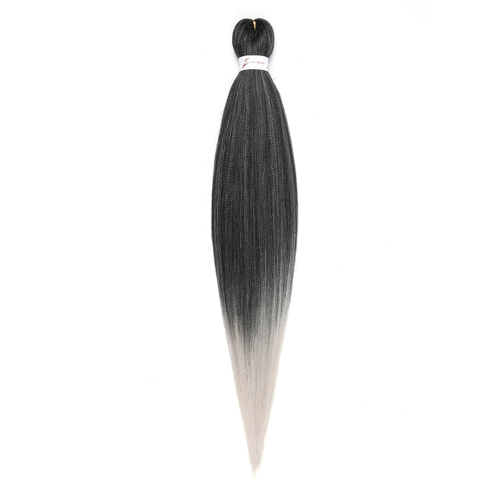 Pre-stretched Braids Hair Professional Itch Free Hot Water Setting Synthetic Fiber Ombre Yaki Texture Braid Hair Extensions