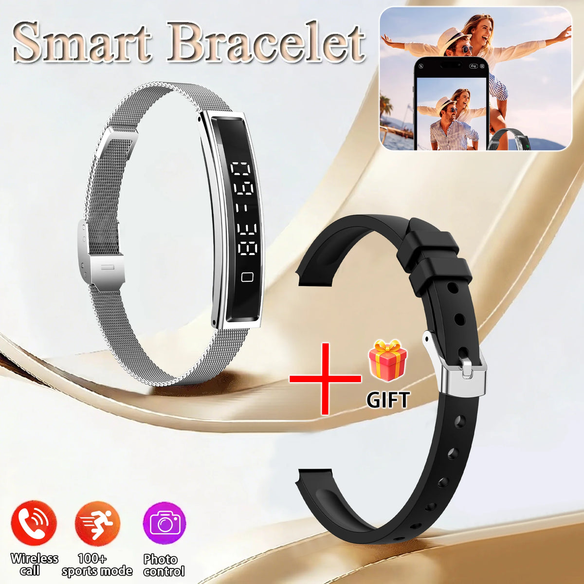 Smart Fitness Bracelet With Heart Rate Monitor And Activity Tracking
