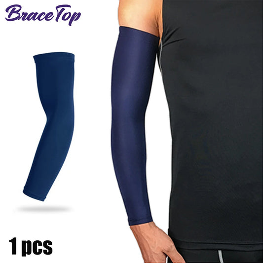 1 PC Sport Arm Compression Sleeve Basketball Cycling Arm Warmer Fitness Running UV Protection Volleyball Sunscreen Band