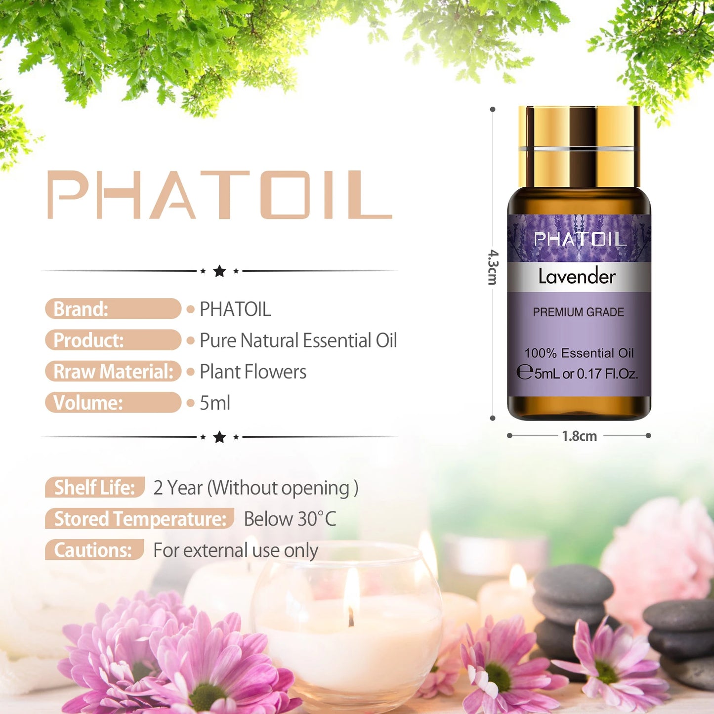 PHATOIL 15 Piece Essential Oils Set Pure Plant Aroma Oils