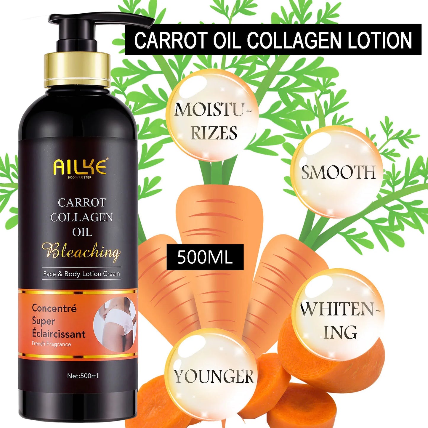 AILKE Collagen Whitening Kit, Clean Stains, Moisturizer, Hydration, Dark Spots Removal Cream, Brightening Body Lotion, Beauty