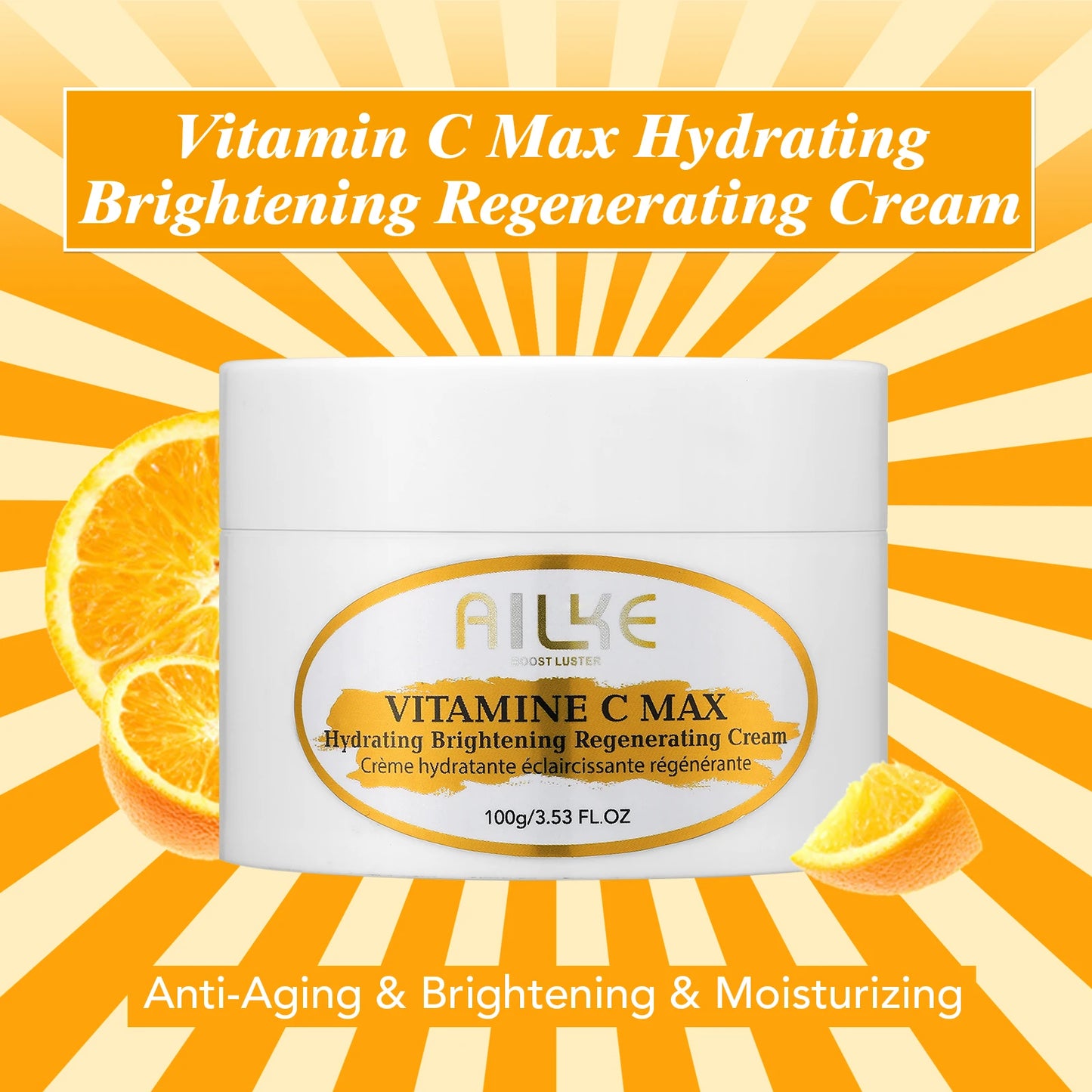 AILKE Vitamin C Brightening Body Lotion, Anti-Wrinkle, Skin Firming, Even Skin Tone Body Cream,With Hyaluronic Acid, Shea Butter