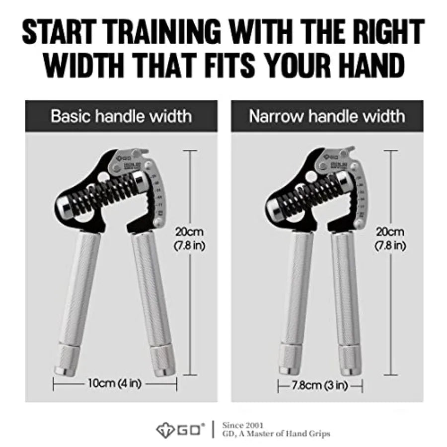 Grip Strength Trainer Adjustable Hand Gripper Strengthener Hand Grip Exerciser Wrist Strengtheners Silent & Durable – Forearm, F