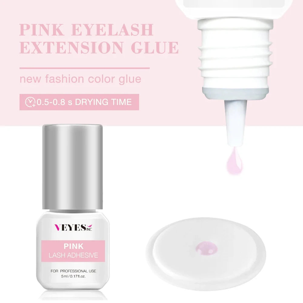 Veyes Inc 5ml/10ml 0.3s Eyelash Extension Glue Shipping from US Veyelash 7 Week Retention Volume Clear Lash Adhesive