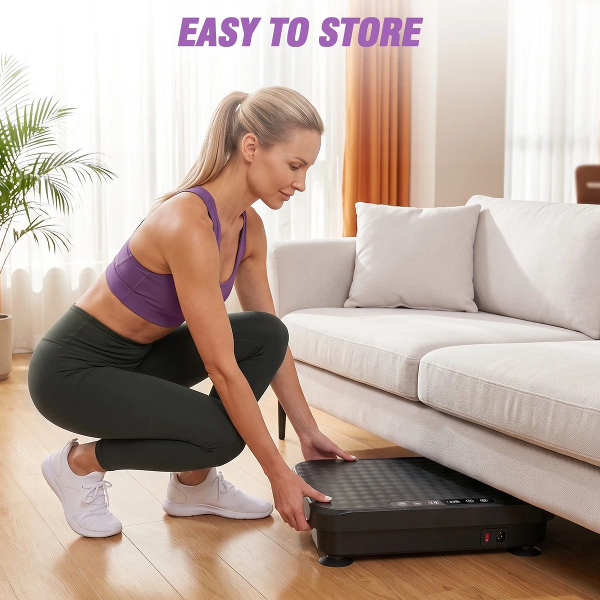Vibration Plate Trainer With Bluetooth Music And LED Ambient Lights