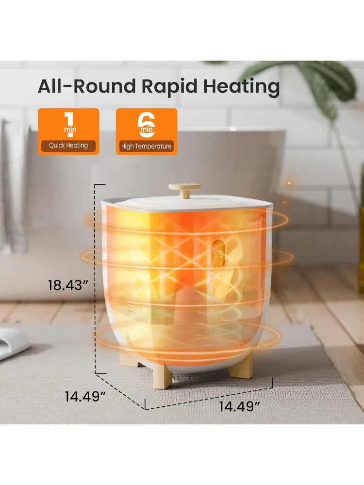 25L Towel Warmer,Large Towel Warmers for Bathroom,Hot Towel Warmers Bucket with 2 Heating Modes,Auto Shut-Off,LCD Screen
