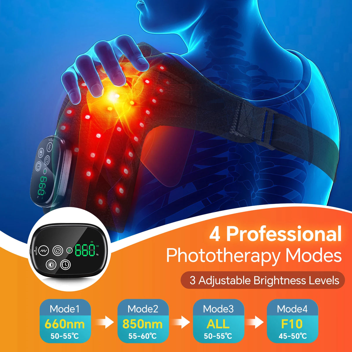 Hailicare Infrared Light Heating Vibration Shoulder Massage Pad