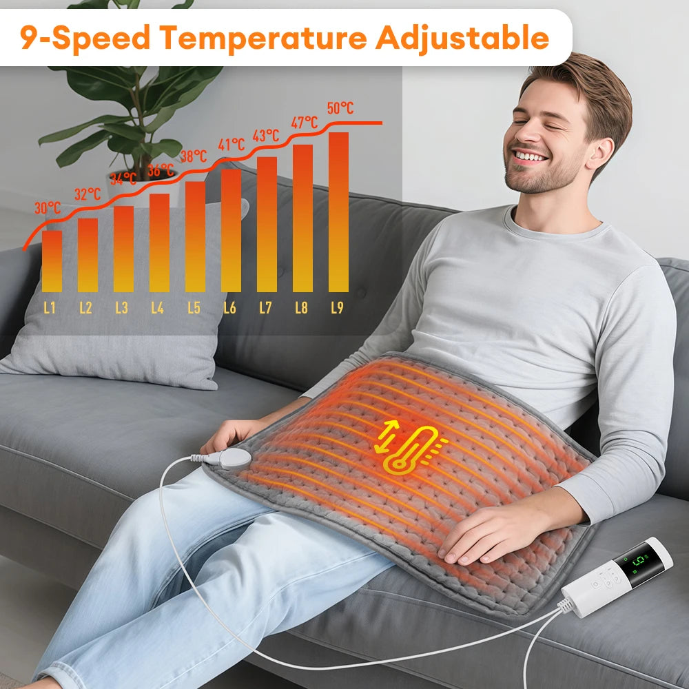 PASTSKY Electric Heating Pad Blanket With Adjustable Temperature Levels