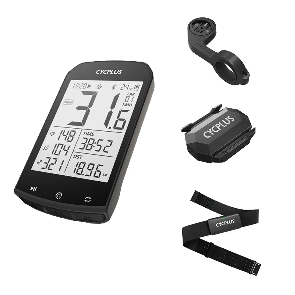 CYCPLUS M1+Z1 Cycling GPS Wireless Bike Computer With BLE 5.0/ANT+ with 2.9" LCD Screen Auto Backlight IPX6 Waterproof