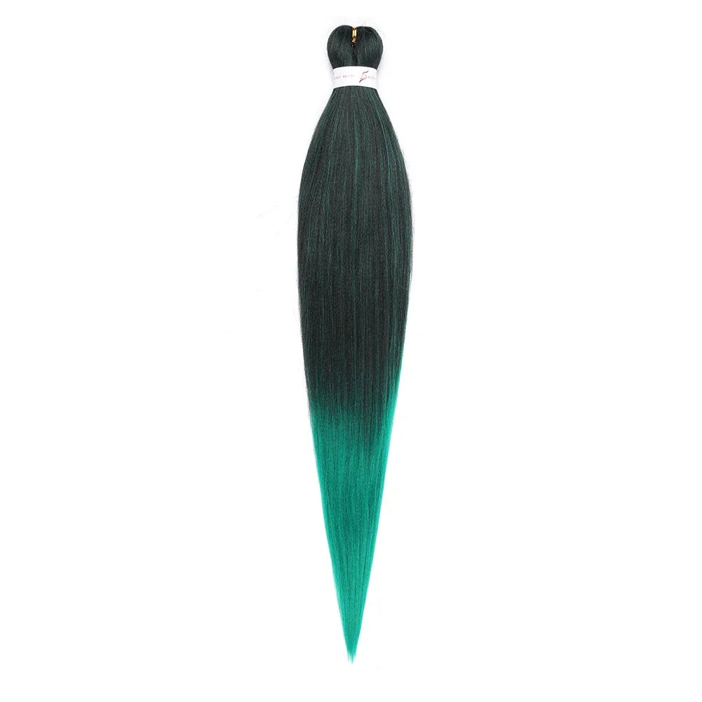 Pre-stretched Braids Hair Professional Itch Free Hot Water Setting Synthetic Fiber Ombre Yaki Texture Braid Hair Extensions