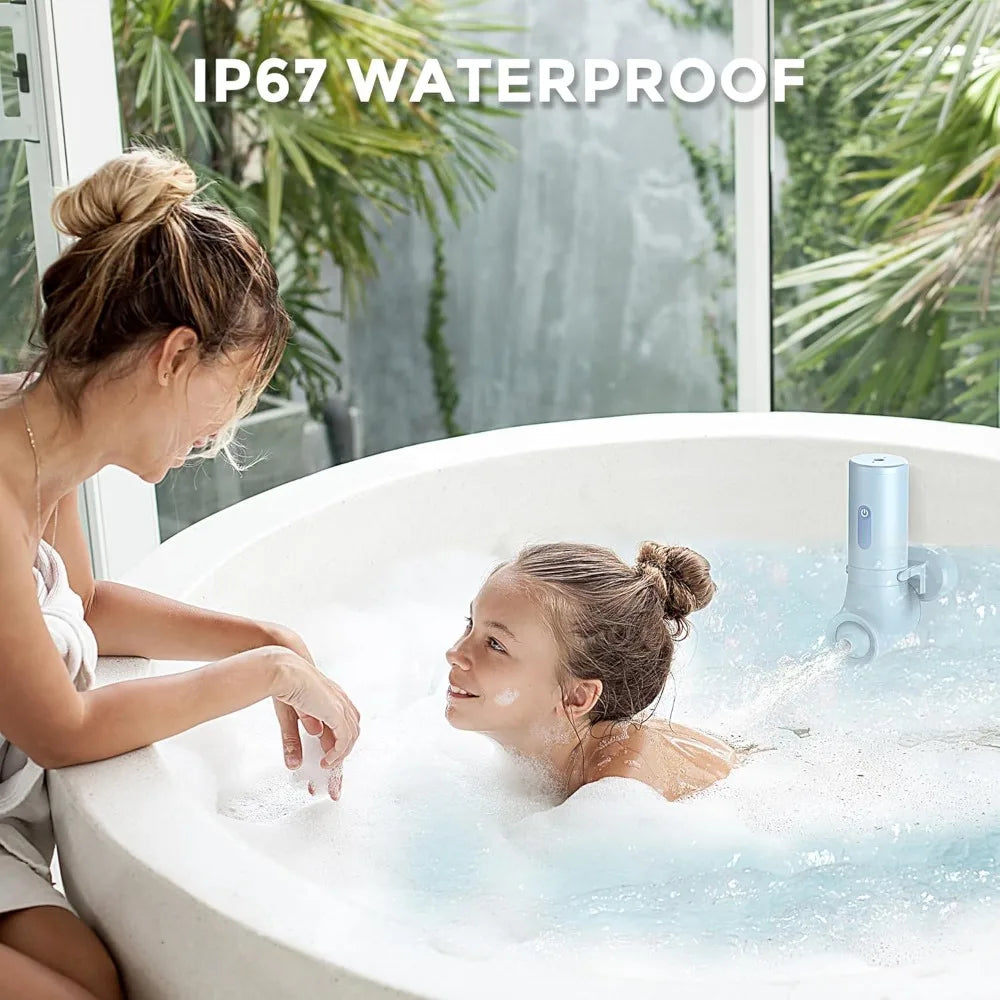 Bubble Maker/Bath Jet Mode, Cordless Portable Bathtub Accessories with 3-Level Adjustable Speed, Bathtub Jets for Home Spa