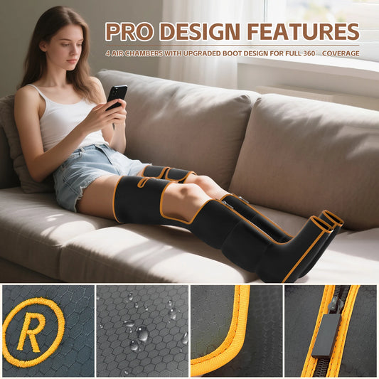 Heated Compression Leg Massager For Pain Relief And Better Circulation