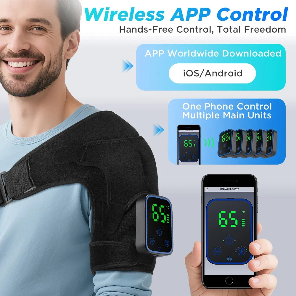 AFDEAL App Controlled Heated Shoulder Wrap With Vibration Massage