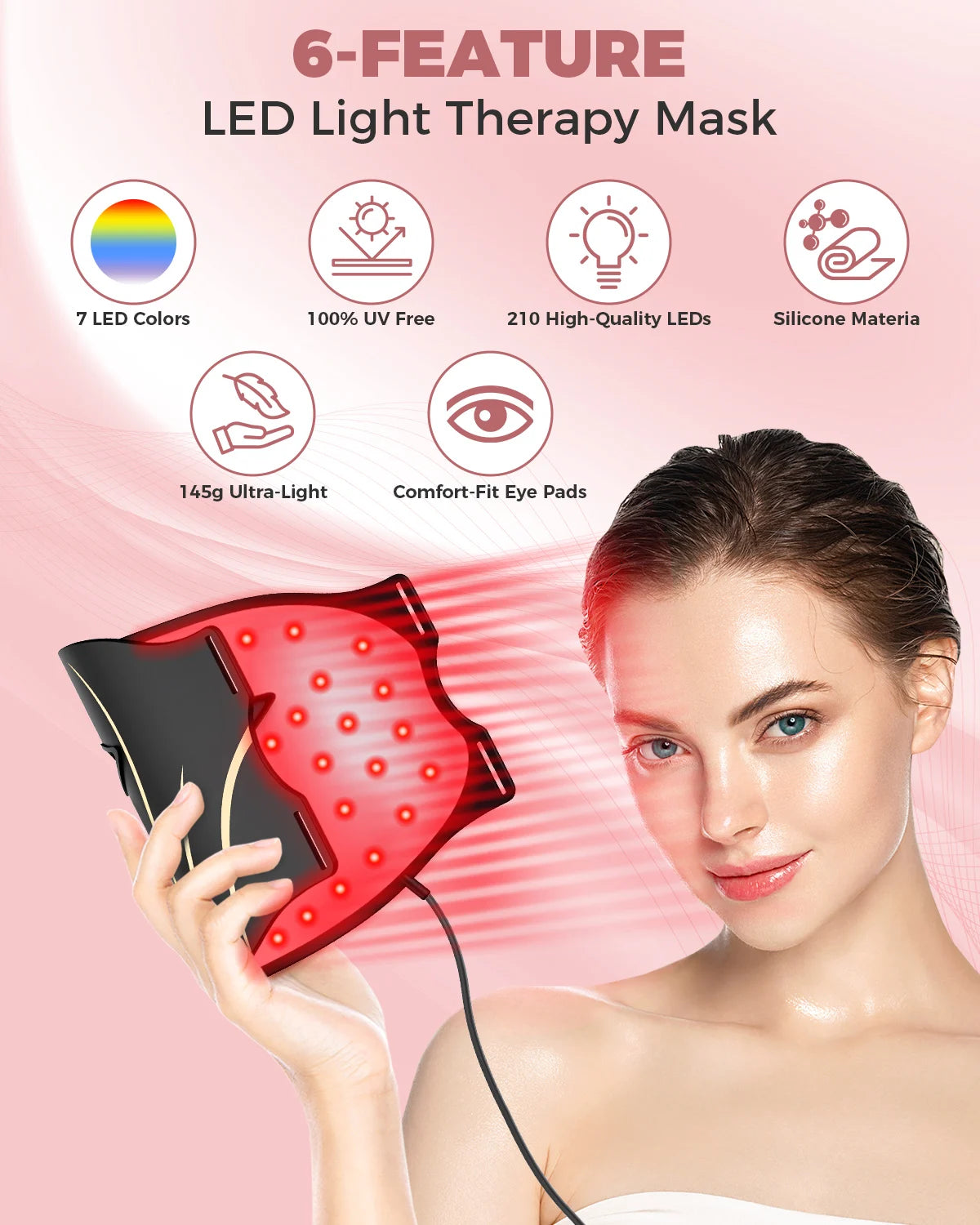LED Light Therapy Mask For Professional Skin Rejuvenation Treatment