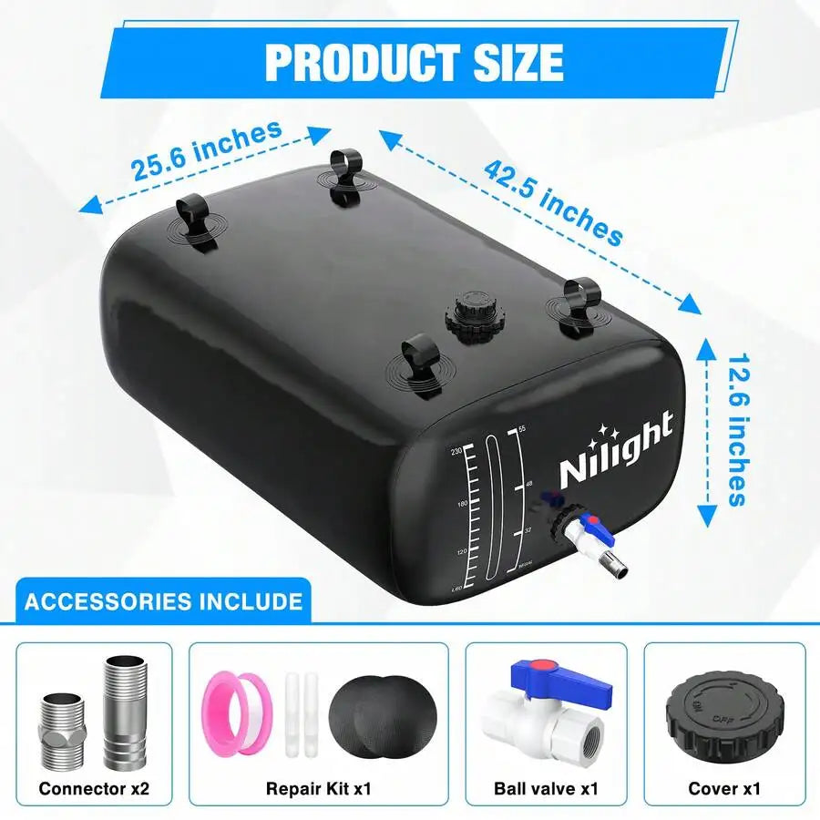 Nilight Foldable Water Storage Bladder For Rv And Truck