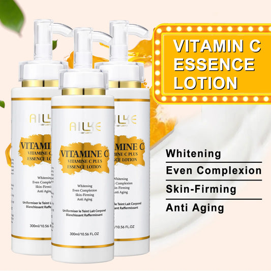 AILKE Vitamin C Brightening Body Lotion, Anti-Wrinkle, Skin Firming, Even Skin Tone Body Cream,With Hyaluronic Acid, Shea Butter