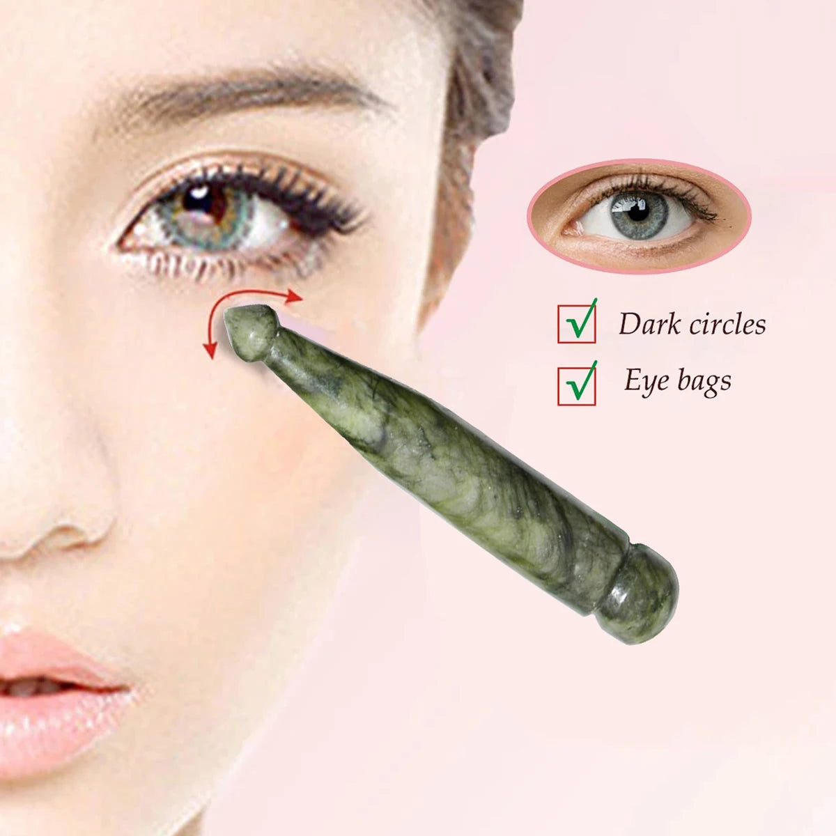 Jade Gua Sha Massage Stick for Face and Body Acupoint