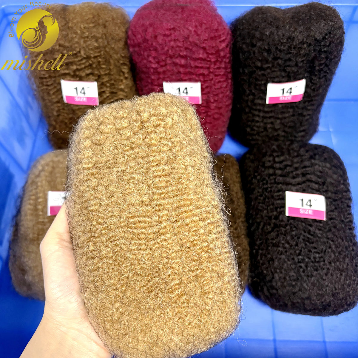 30/50g 4 Afro Kinkys Bulk Human Hair for Dreadlock Extensions /Repair Locs/Twist Braiding Afro Kinky Human Hair for Locs