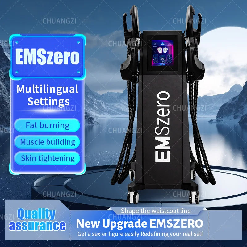 Professional RF EMSzero Body Sculpting Machine Electric EMS Fat Burning Slimming Muscle Stimulator 15 Tes 6500W 5 Handle Neo