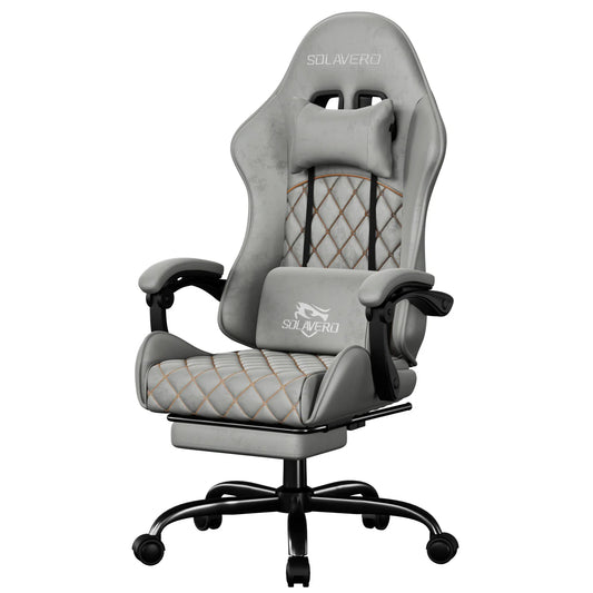 FRODROVIA Massage Gaming Chair With Adjustable Height And Headrest