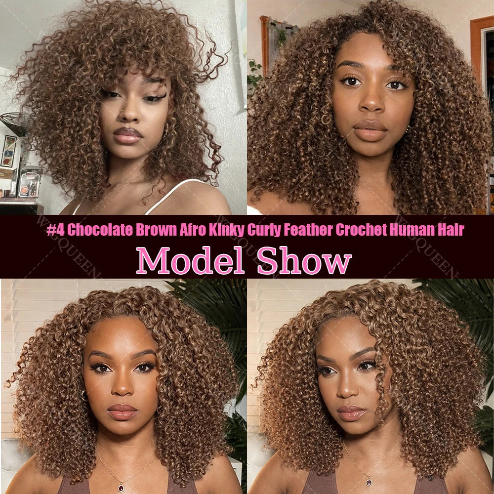 Wig Queen Human Hair Curly Crochet Bulk Extensions For Braiding