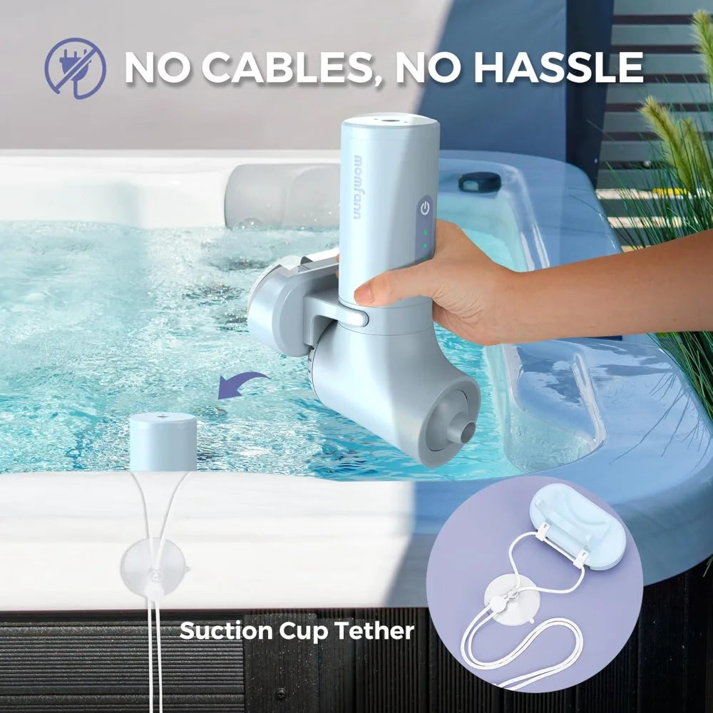 Bubble Maker/Bath Jet Mode, Cordless Portable Bathtub Accessories with 3-Level Adjustable Speed, Bathtub Jets for Home Spa