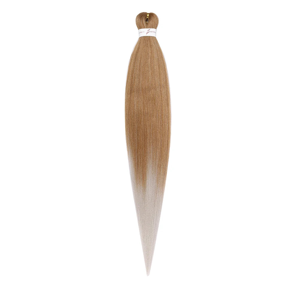 Pre-stretched Braids Hair Professional Itch Free Hot Water Setting Synthetic Fiber Ombre Yaki Texture Braid Hair Extensions