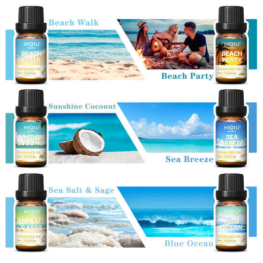 Hiqili Gold Coast Fragrance Oils Gift Set For Aromatherapy