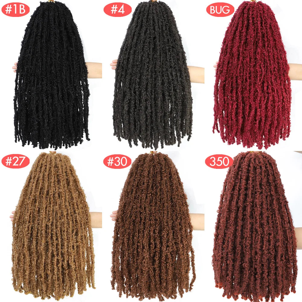 UPJO Butterfly Locs Crochet Hair Distressed Faux Locs Braiding Extensions