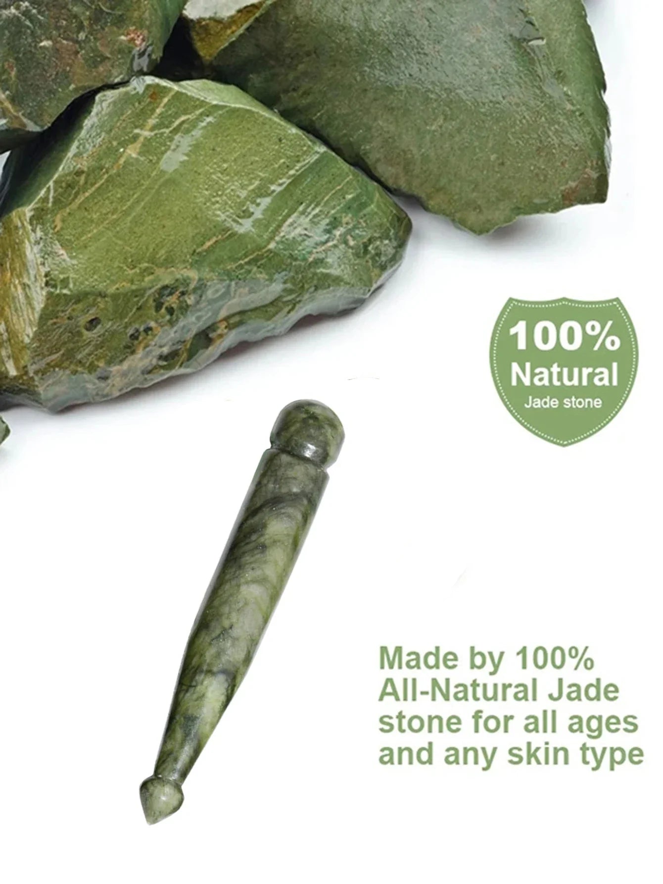 Jade Gua Sha Massage Stick for Face and Body Acupoint