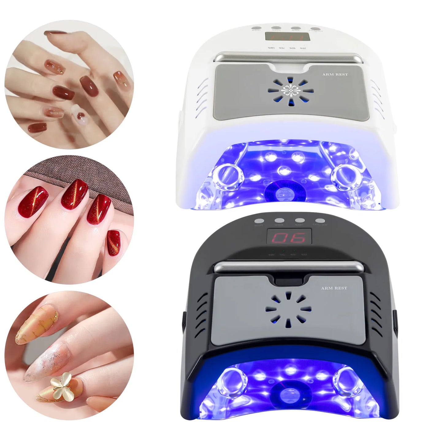 Nail Dryer Rechargeable 72W 24Bead UV LED Nail Lamp Pro