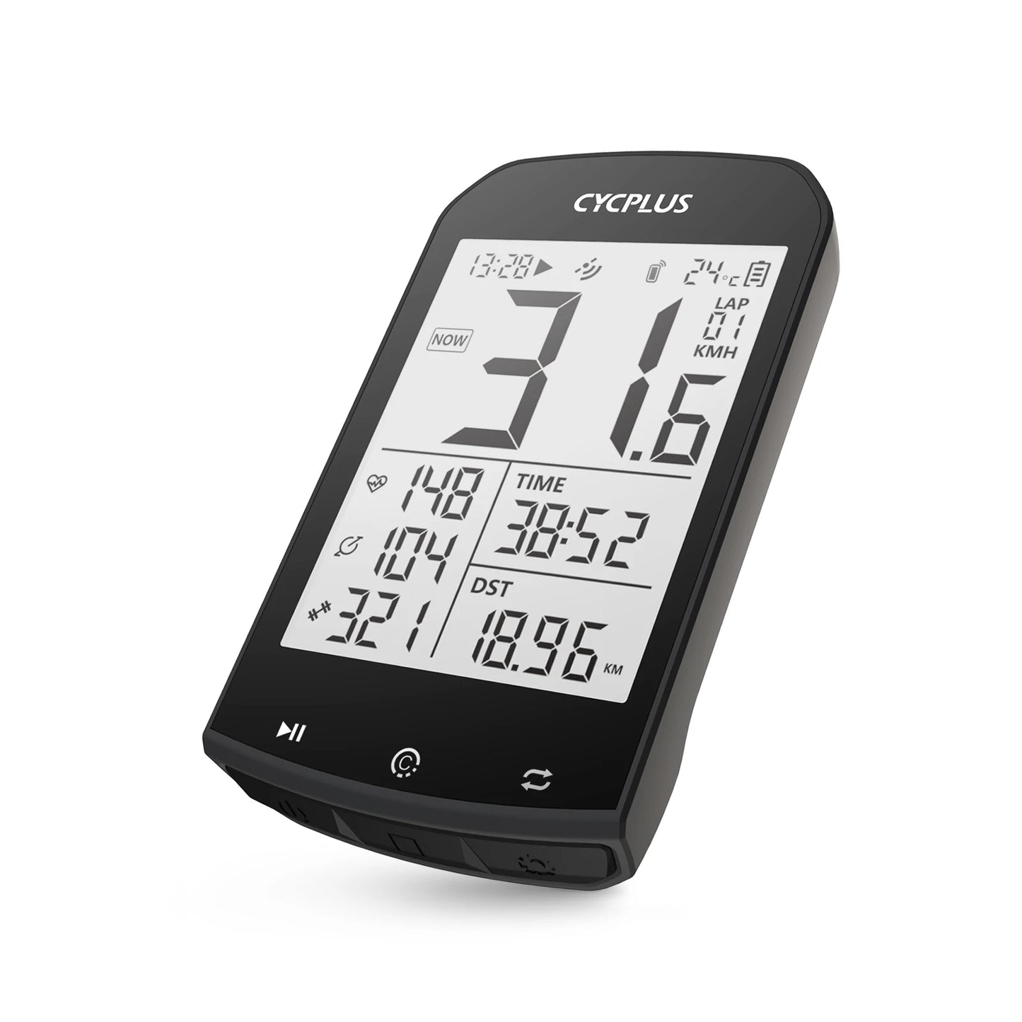 CYCPLUS M1+Z1 Cycling GPS Wireless Bike Computer With BLE 5.0/ANT+ with 2.9" LCD Screen Auto Backlight IPX6 Waterproof