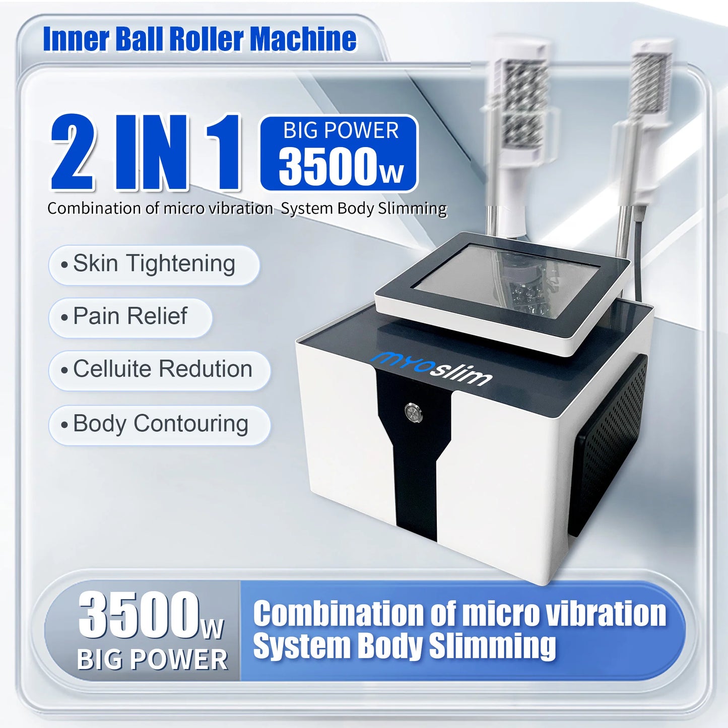 2 In 1 Body Slimming Machine Inner Ball Roller Massage