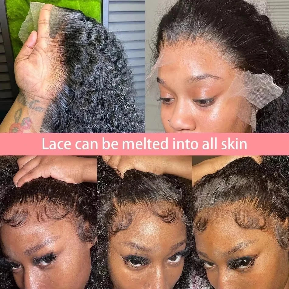 Deep Wave 4x4 5x5 Short Bob Wigs Human Hair Natural Color Brazilian Water Wave Curly 13x4 13x6 Hd Lace Front Wigs Pre Plucked