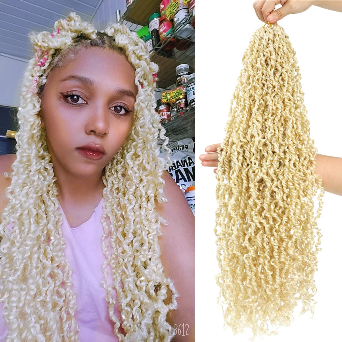 Majesty Twist Hair Curly Passion Twist Crochet Hair 26'' Long Synthetic Braiding Hair Extension Pre-Looped Senegalese Twist