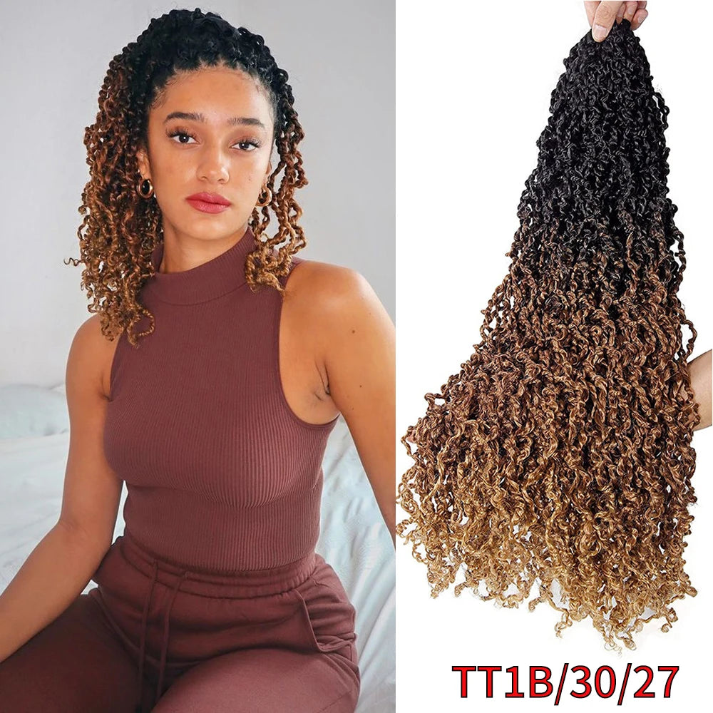 Majesty Twist Hair Curly Passion Twist Crochet Hair 26'' Long Synthetic Braiding Hair Extension Pre-Looped Senegalese Twist