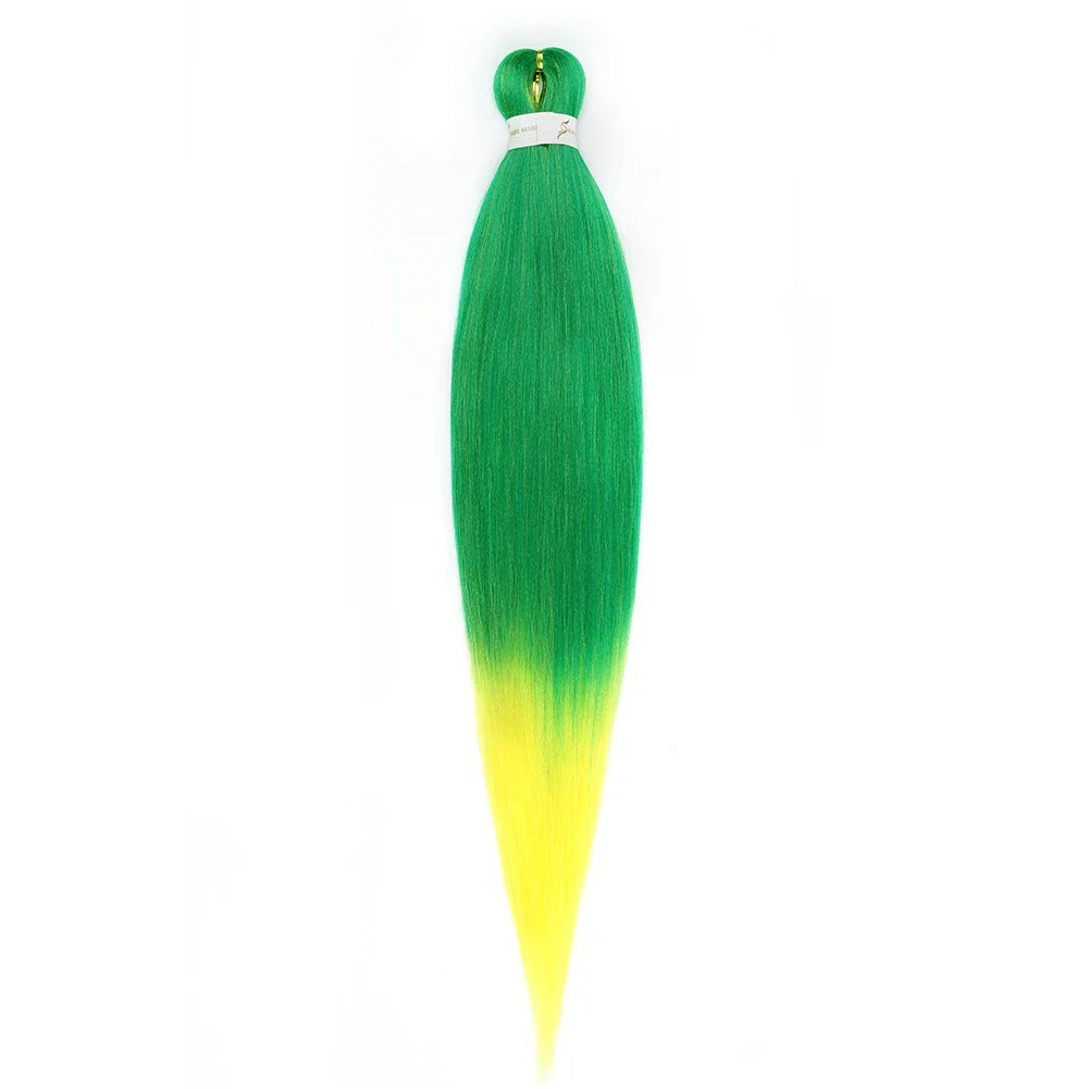 Pre-stretched Braids Hair Professional Itch Free Hot Water Setting Synthetic Fiber Ombre Yaki Texture Braid Hair Extensions