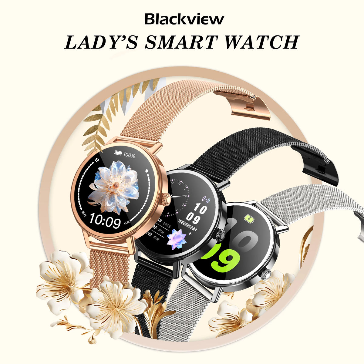 Blackview Women's Waterproof Smartwatch With HD Display And Fitness Tracking