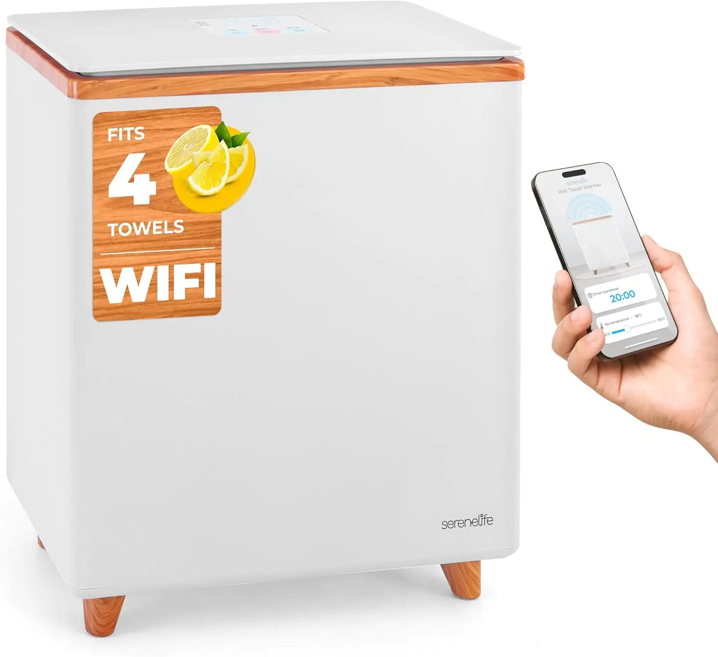 WiFi Luxury Towel Warmer with Auto Shut-Off, Fits Large Towels and Blankets - Perfect Gift for Home Spa