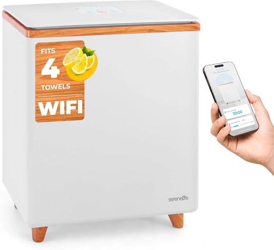 WiFi Luxury Towel Warmer with Auto Shut-Off, Fits Large Towels and Blankets - Perfect Gift for Home Spa