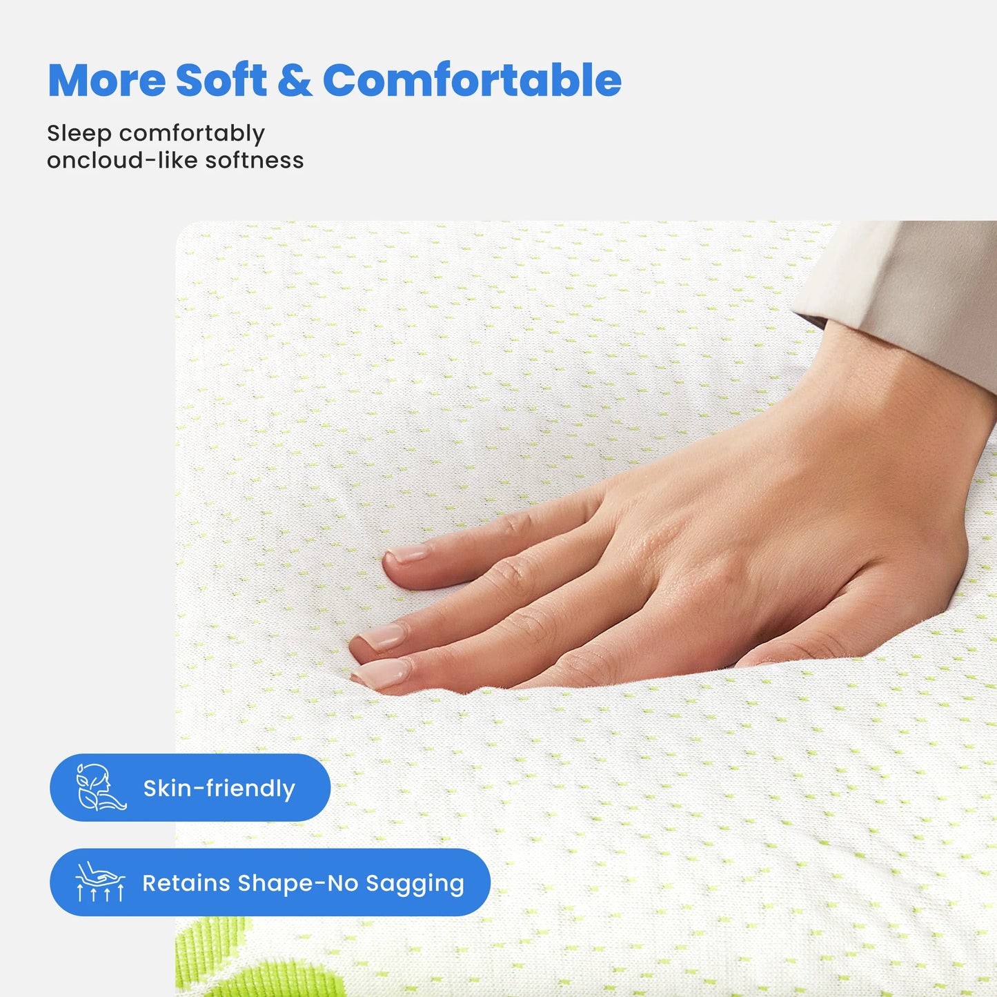 JHK Soft Mattress Topper Full Size Viscose Made from Bamboo Pillow Top Mattress Pad for Breathable Cooling Back Pain Relief