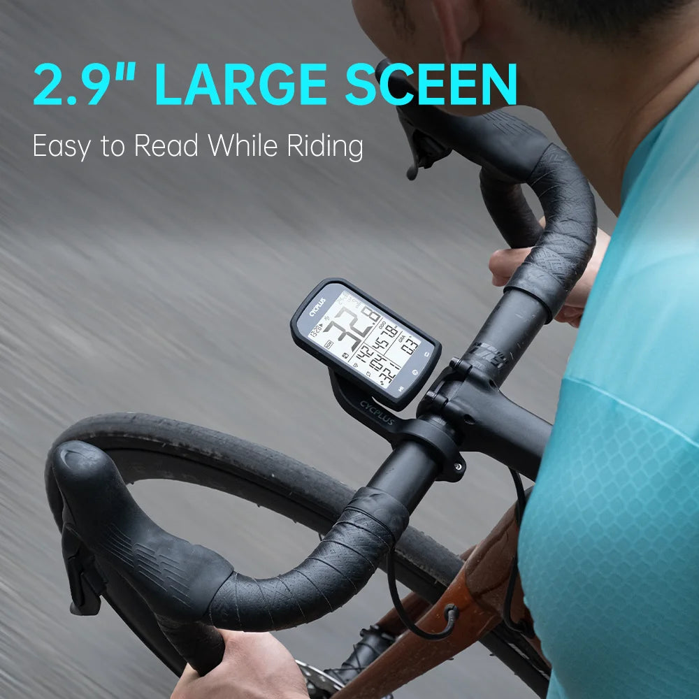CYCPLUS M1+Z1 Cycling GPS Wireless Bike Computer With BLE 5.0/ANT+ with 2.9" LCD Screen Auto Backlight IPX6 Waterproof
