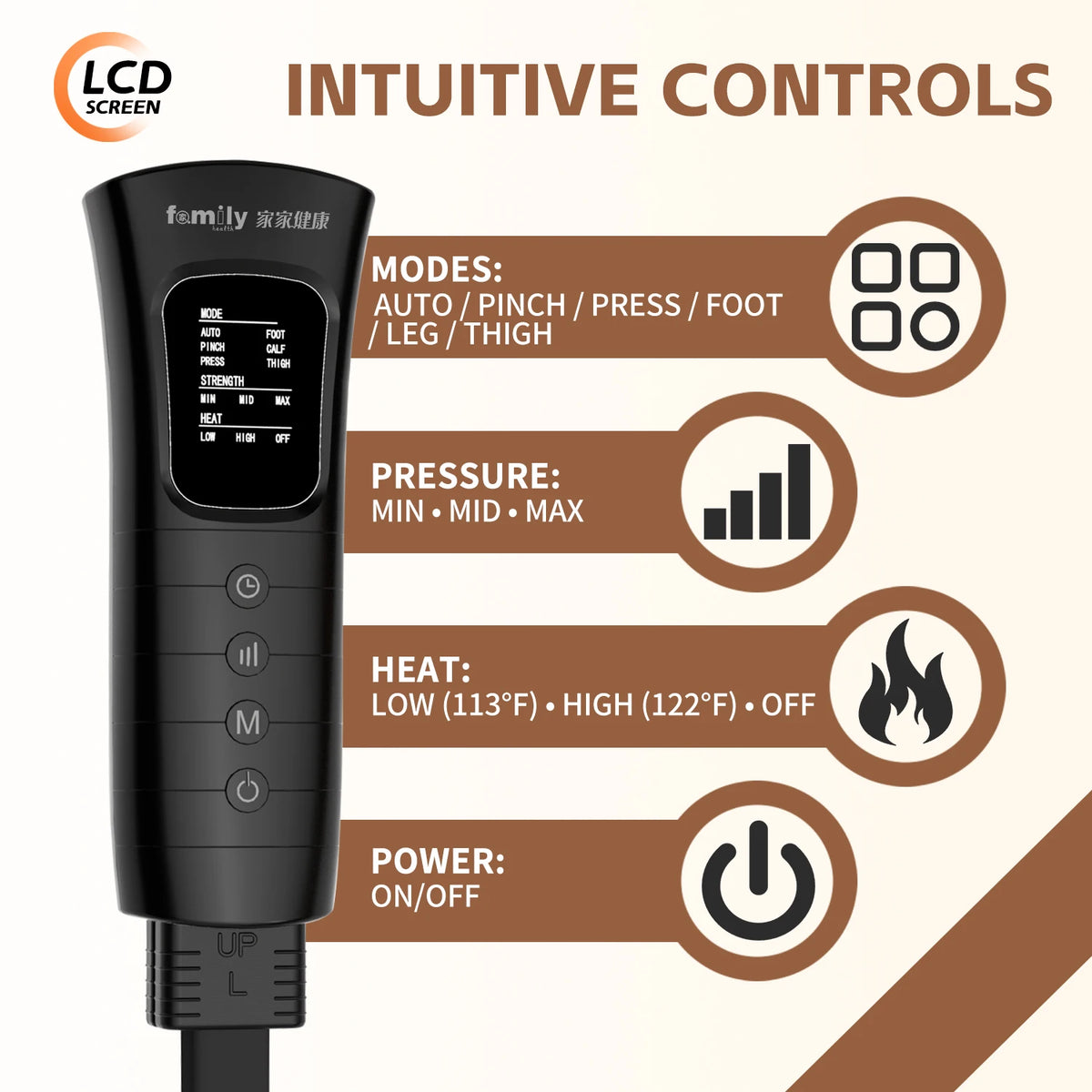 Heated Compression Leg Massager For Pain Relief And Better Circulation