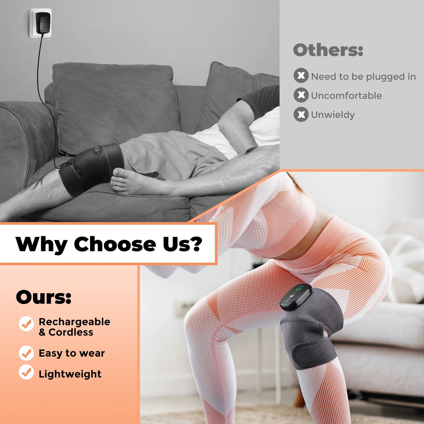 DearBeauty Electric Leg And Knee Massage With Heating And Vibration