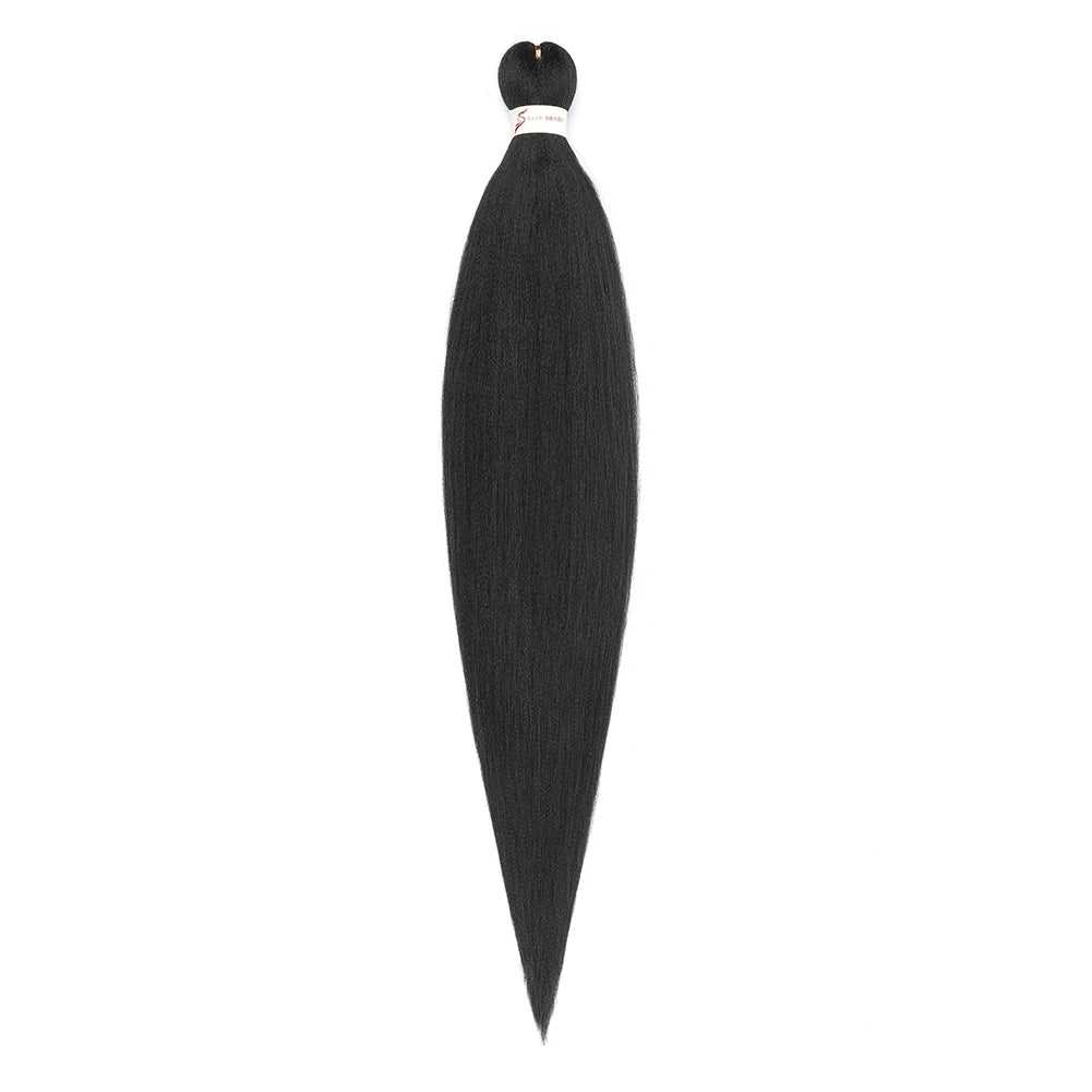Pre-stretched Braids Hair Professional Itch Free Hot Water Setting Synthetic Fiber Ombre Yaki Texture Braid Hair Extensions